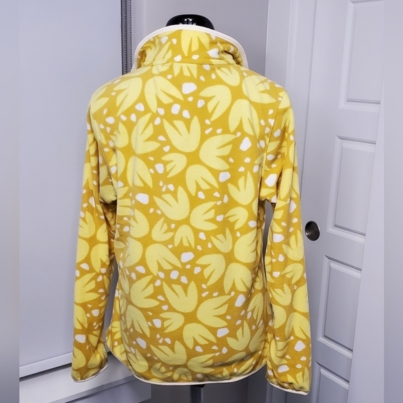 NWT PATAGONIA MICRO D SNAP-T PULLOVER RARE YELLOW COLOR PRINT WOMEN SIZE MEDIUM - Picture 4 of 15